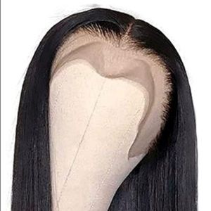 Straight Lace Front Wig Human Hair Pre Plucked 18”